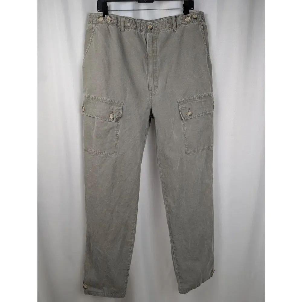 Vintage Banana Republic Cargo‎ Pants Olive Green Size 38